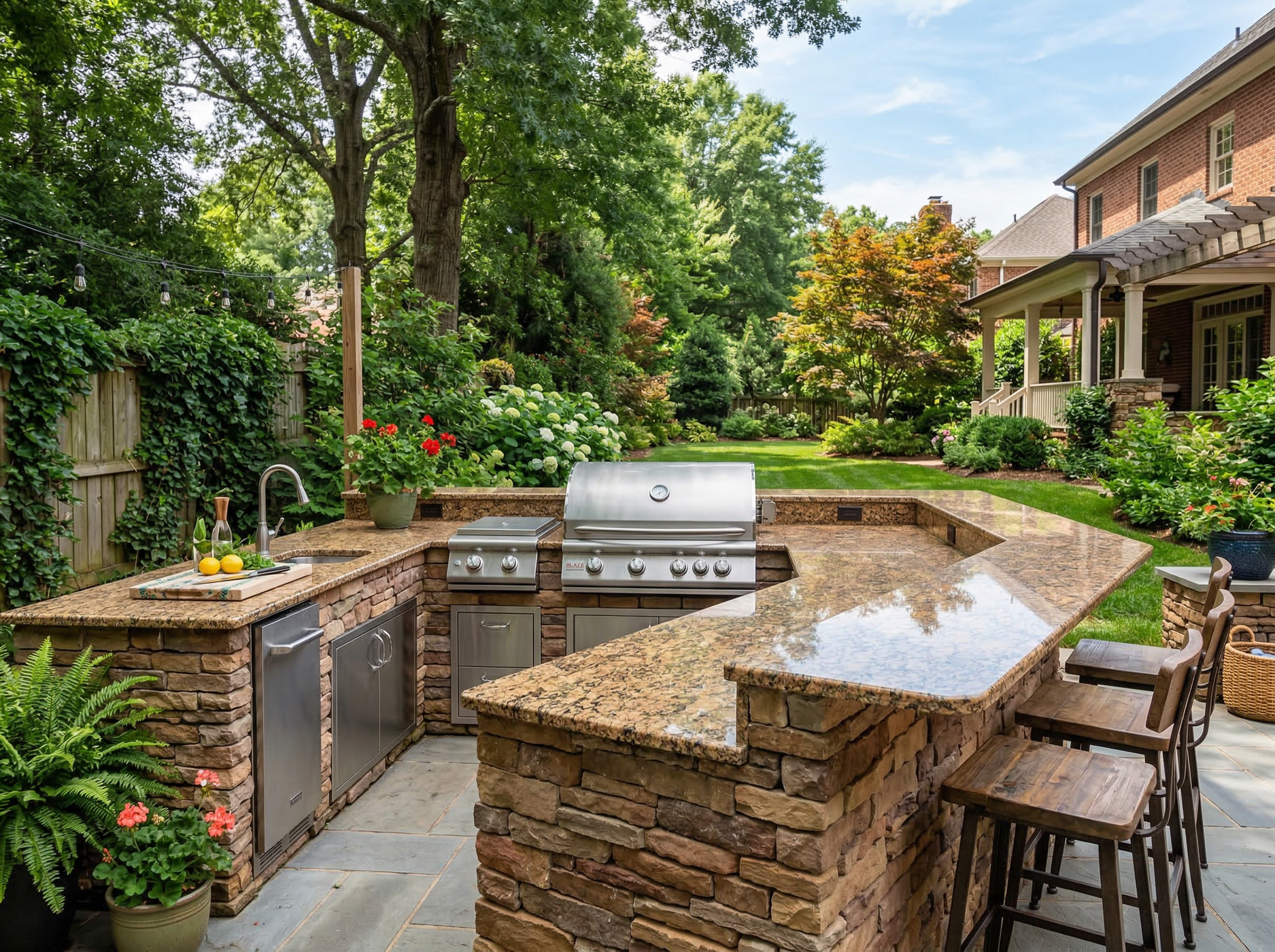 Outdoor granite countertop Charlotte NC