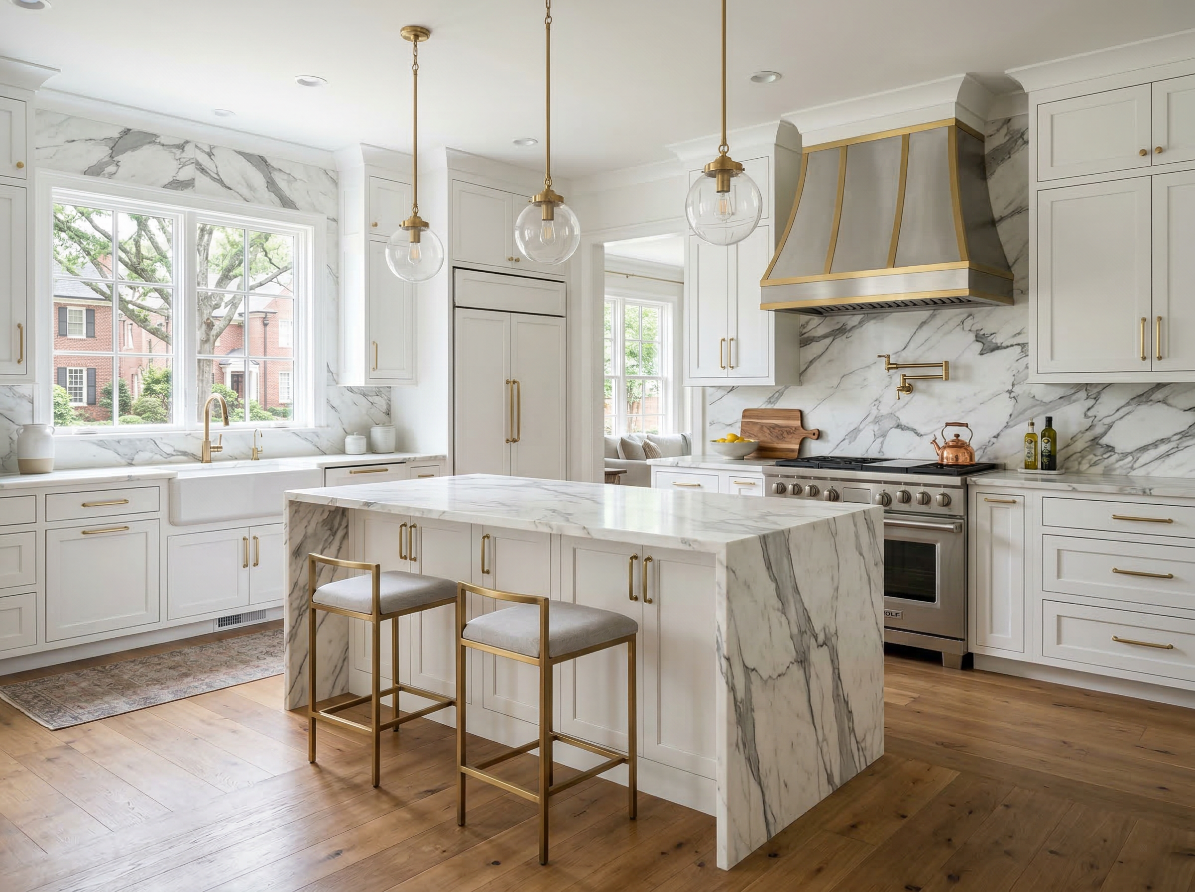 Marble countertop in Charlotte kitchen