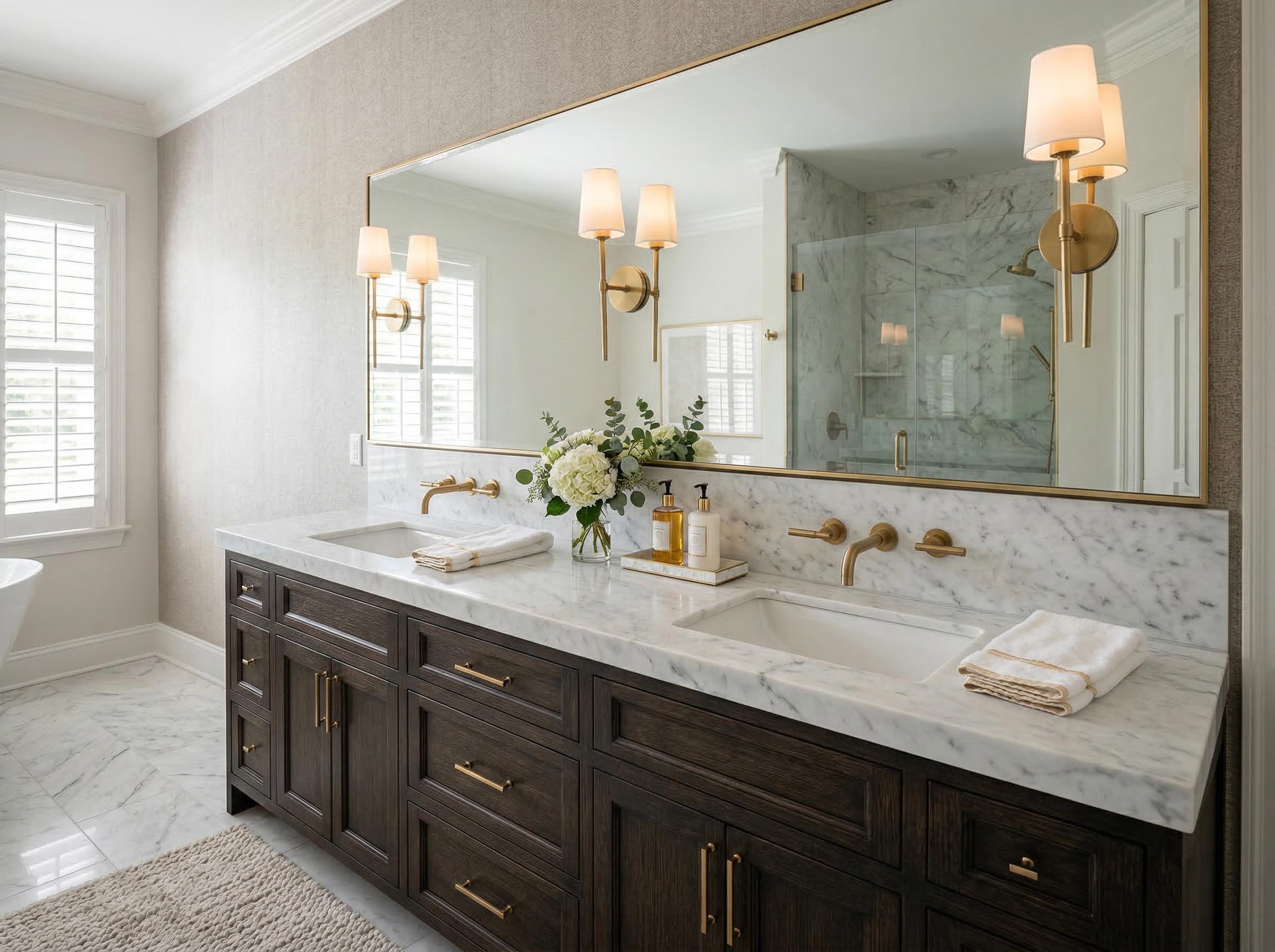 Marble bathroom vanity Charlotte NC