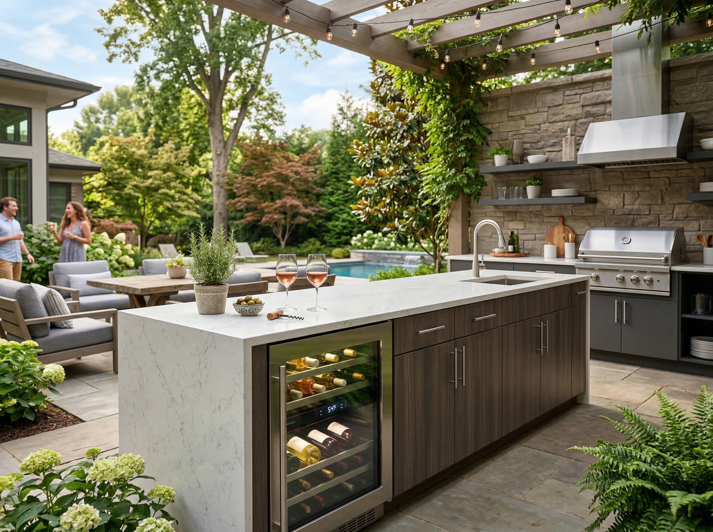 Modern quartz countertop Charlotte kitchen remodel
