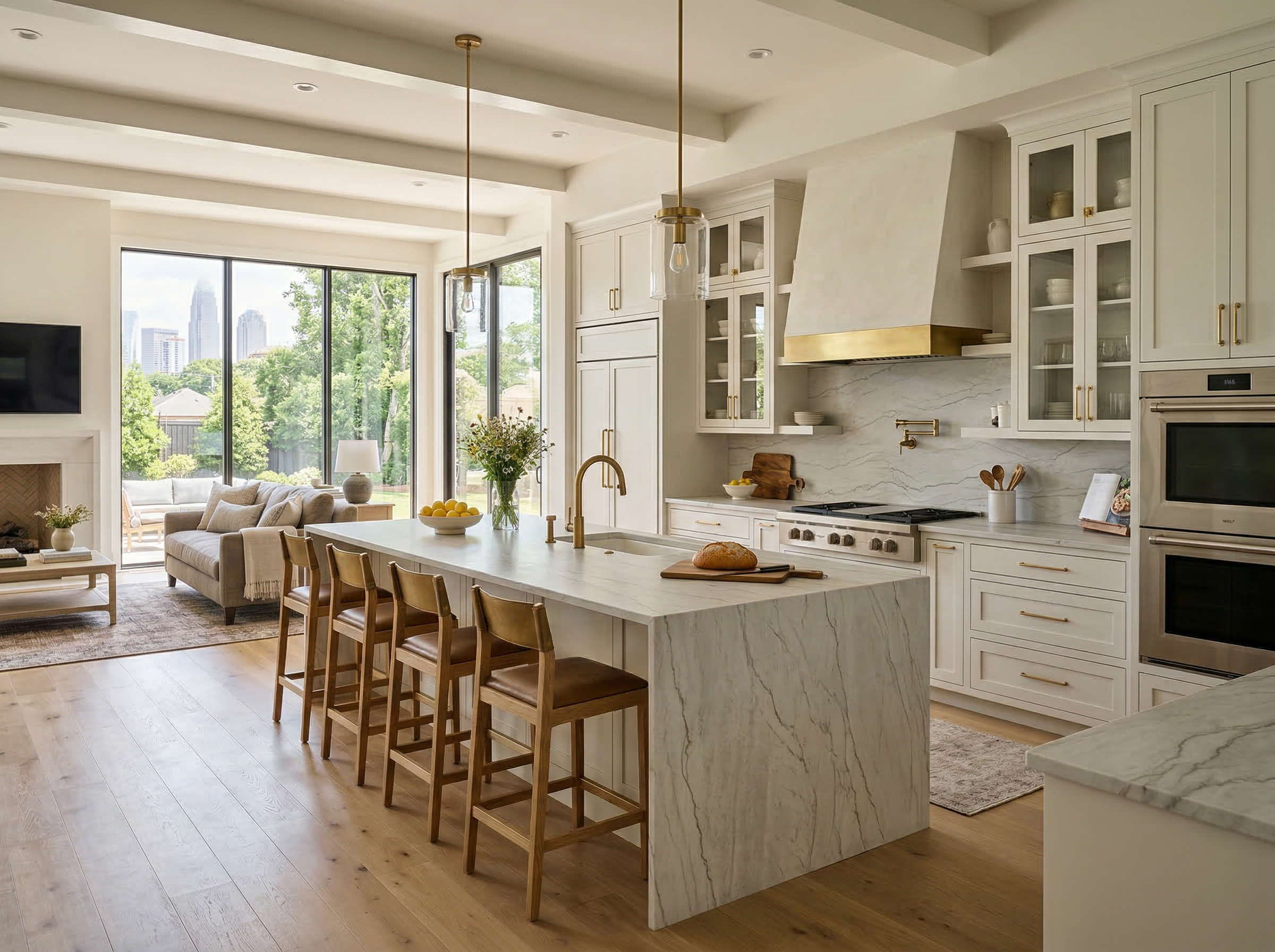 Quartzite kitchen island Charlotte NC